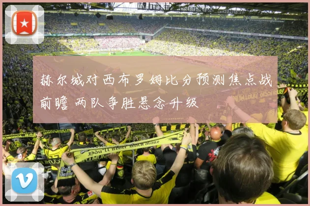 赫尔城对西布罗姆比分预测焦点战前瞻 两队争胜悬念升级